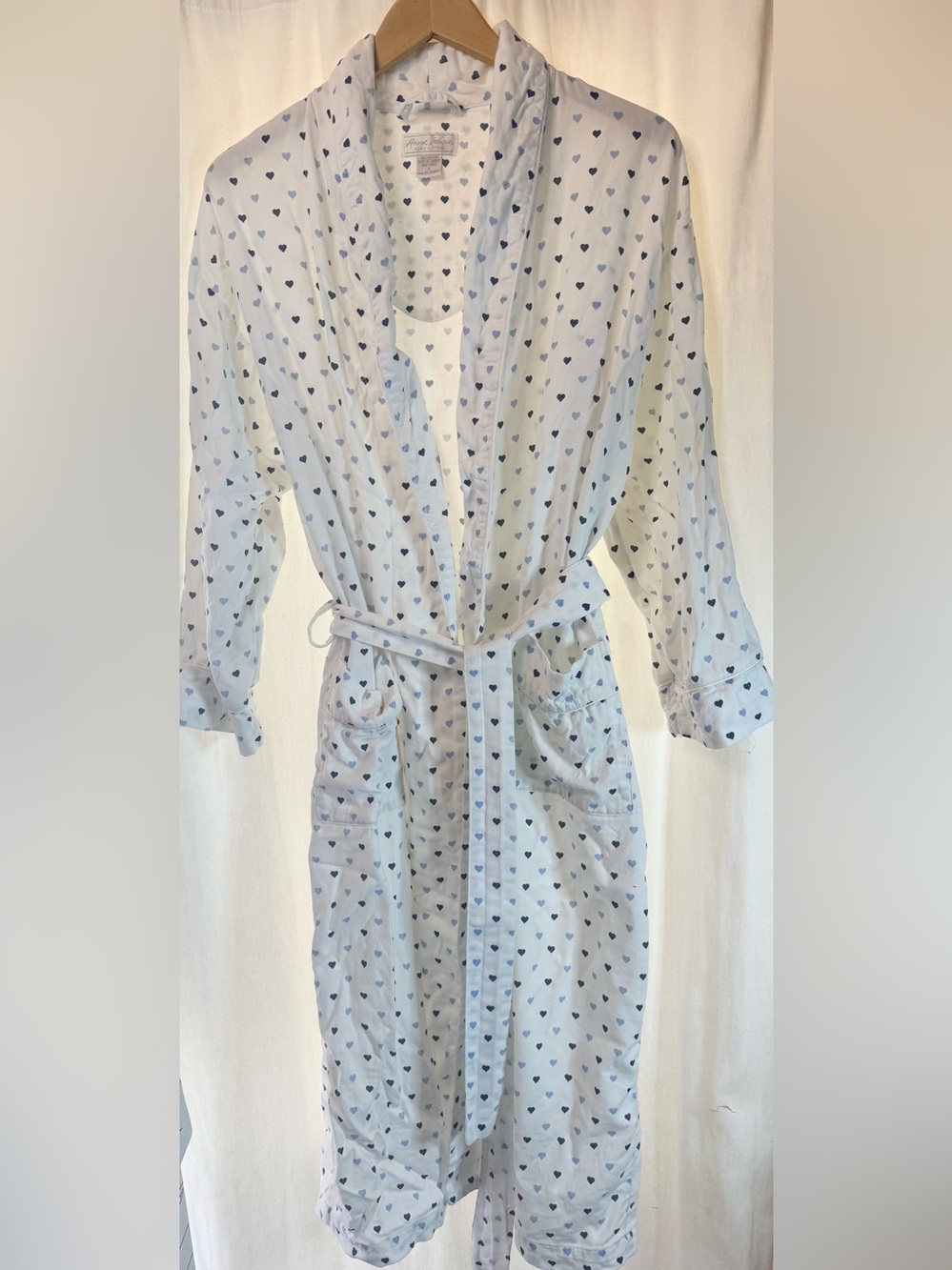💙🤍Anne Lewin Cotton Blue Hearts Robe 💙🤍